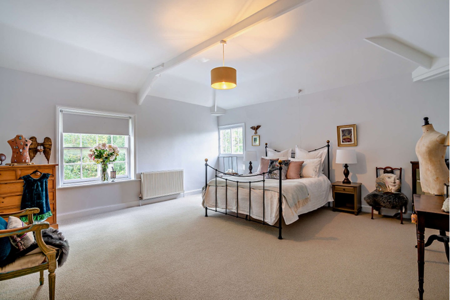 light and airy bedroom 